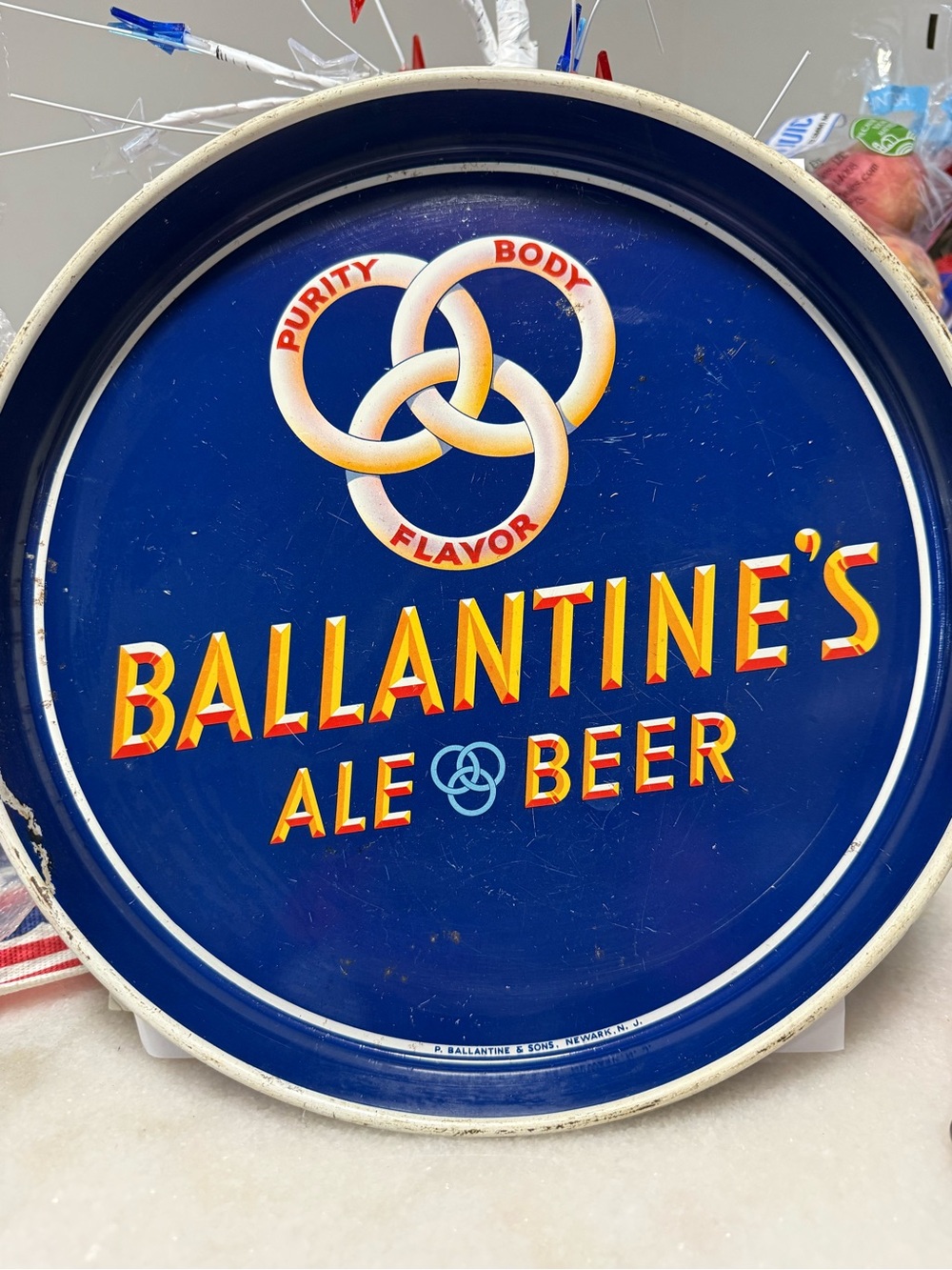 Ballantyne Blue and Yellow Ale & Beer Serving Tray